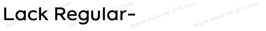 Lack Regular字体转换